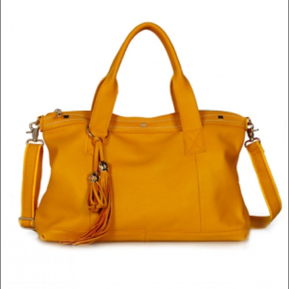 Coure & Pelle Amelia large leather bag + dust bag orange NWT - Picture 6 of 8